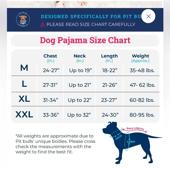 NWT Pittie Clothing Company Cotton Modal Pitbull Dog Pajamas size XXL - Picture 8 of 9